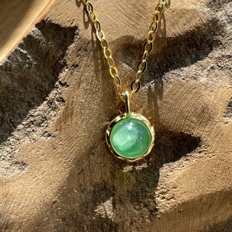 Birthstone necklace jade-2