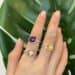 ring solitaire with amethyst