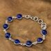 Bracelet with blue lapis lazuli