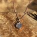 pendant with uncut diamond rose gold