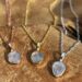 silver pendant with uncut diamond