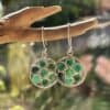 Emerald flower earrings
