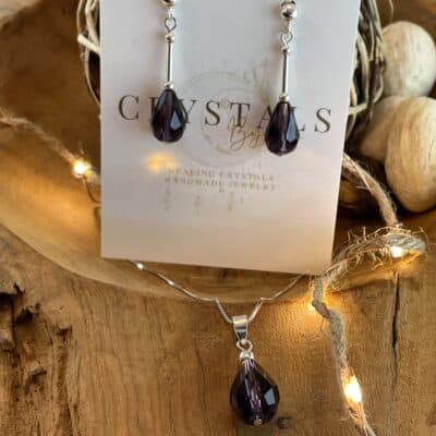 Jewelry set silver 925 with amethyst