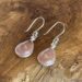 birthstone October - earrings rose quartz drops