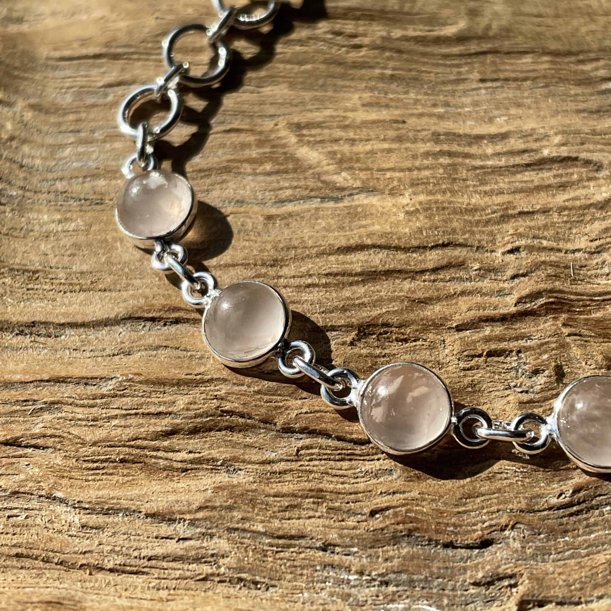 100% Authentic Natural Rose Quartz Bracelet - Crystal Bracelet Round Beads  8 mm Stone Bracelet for