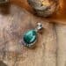 birthstone may - pendant with malachite