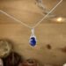 pendant with sapphire