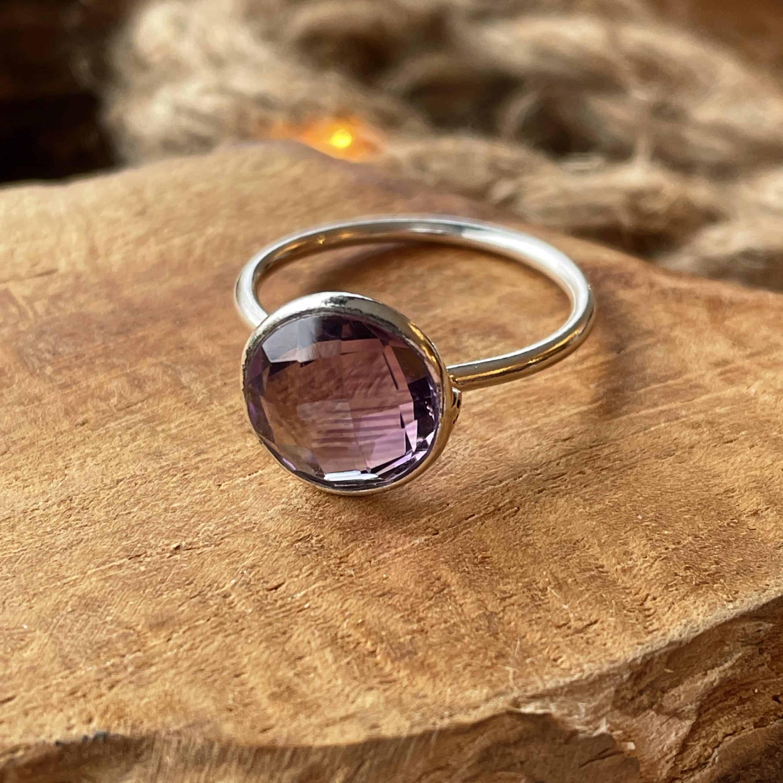 Amazon.com: Amethyst Ring For Women, Bohemian Vintage Ring For Women  Antique Color Plated Adjusted Size Bronze Rings, Genuine Amethyst Rings  February Birthstone For Men, Natural Crystal Ring Jewelry For Girls. :  Handmade