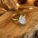 ring solitaire with raw moonstone