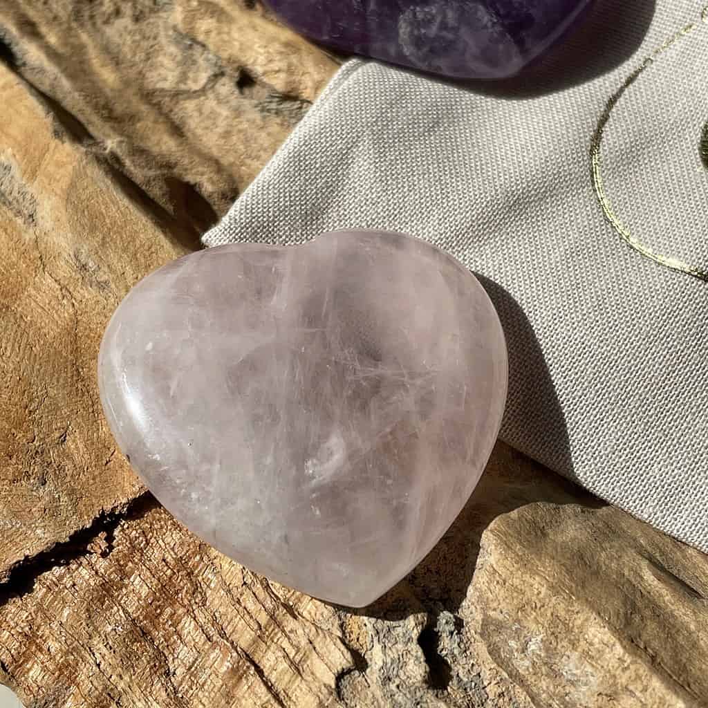 Set cadeau pierres précieuses bébé - quartz rose - cristal de roche - aventurine - améthyste (21) - pierre précieuse rose