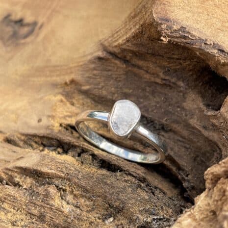 zilveren ring met ongeslepen diamant zilver-1