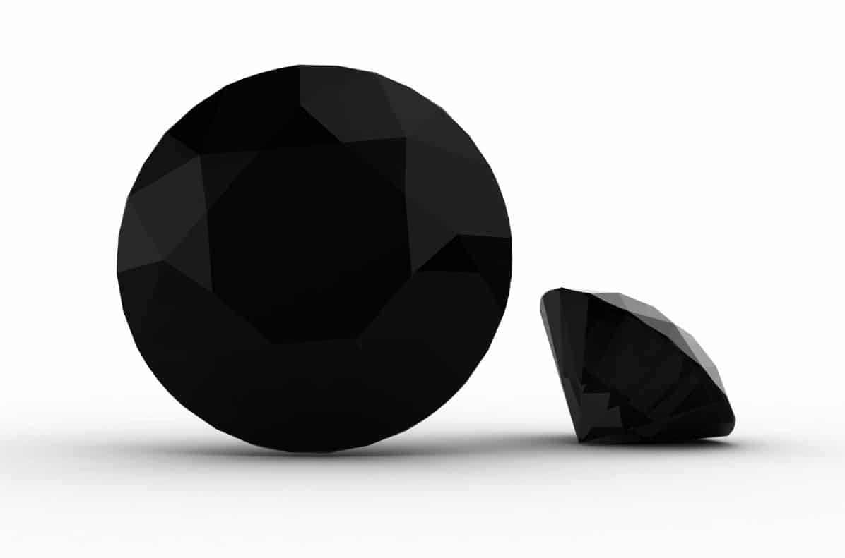 black gemstone