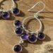 Earrings with amethyst crowns-1