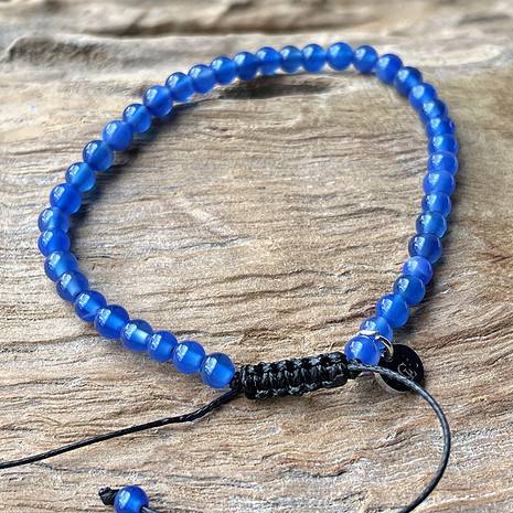 Power armband blauwe agaat-blauwe edelsteen