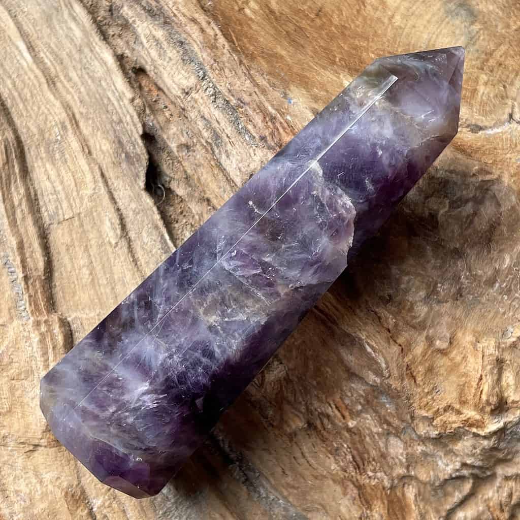 Obélisque en améthyste (4) - pierre précieuse violette