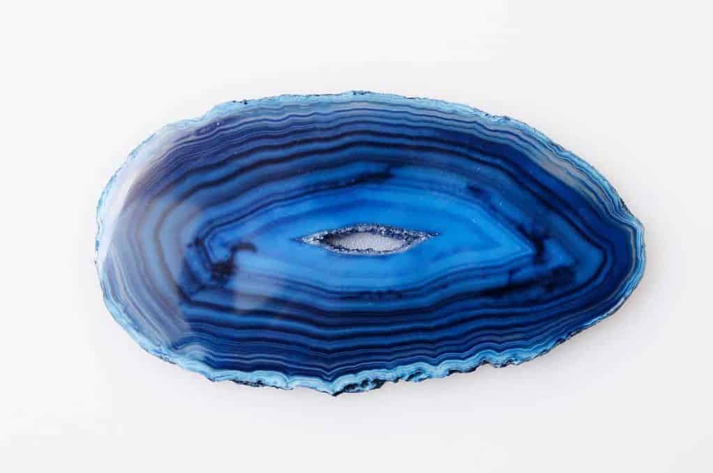 disque d'agate bleue
