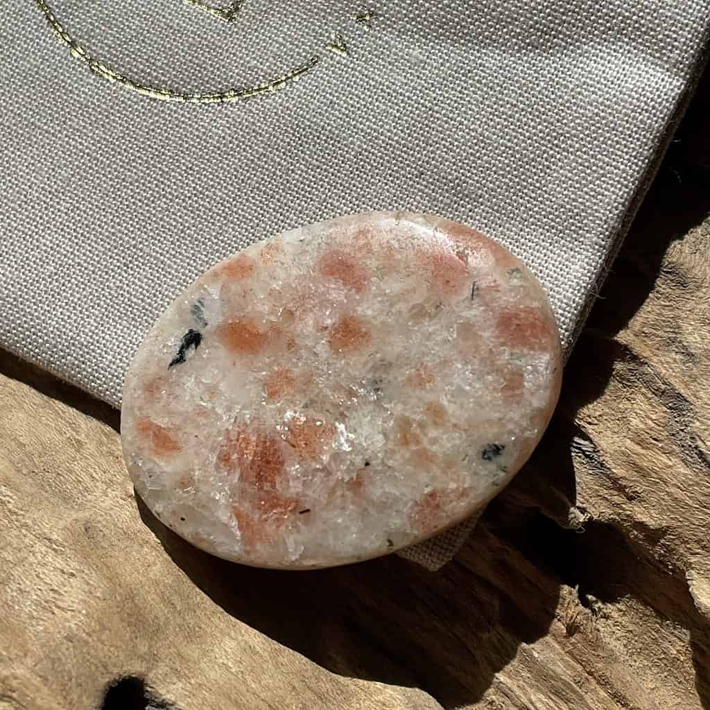 lucky stone - sun stone - orange gemstone